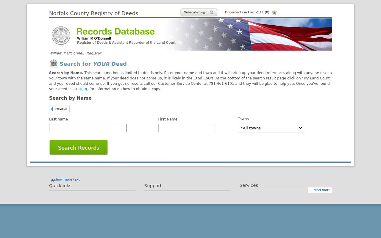 Canton street directory Norfolk deed search for street-related ownership research